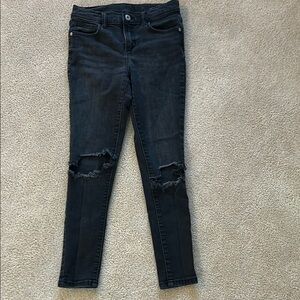 Girls Black Distressed Jeggings Size 12